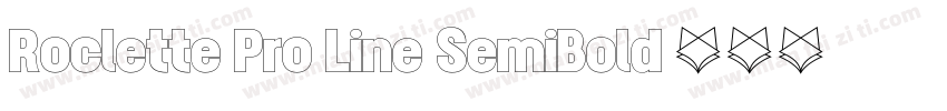 Roclette Pro Line SemiBold 斜体喷泉字体转换